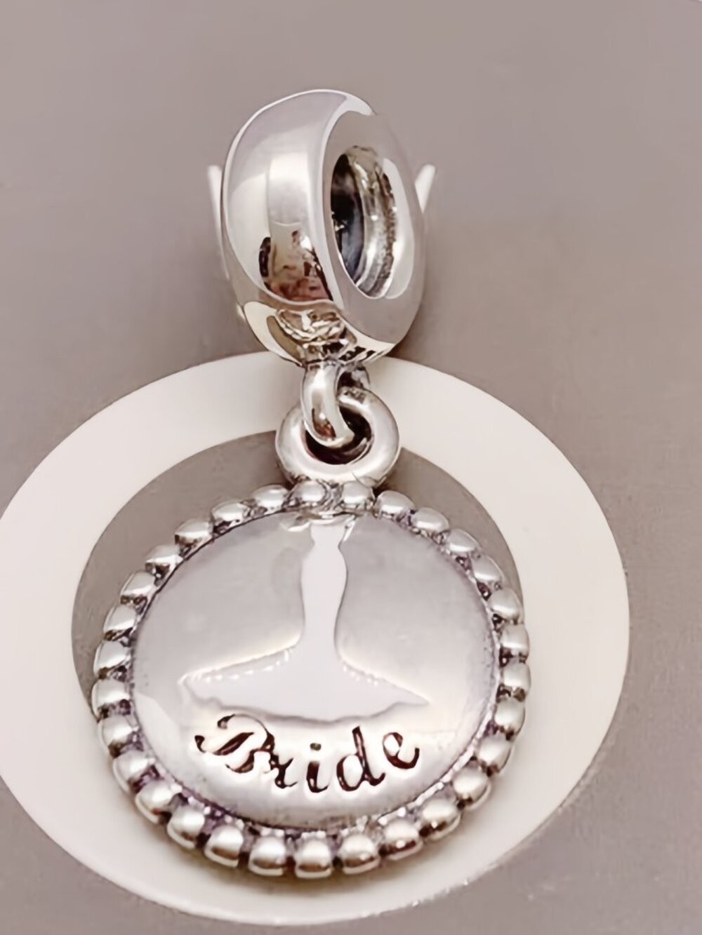 Pandora Bride & Wedding Dangle Charm Love Heart Pendant s925 Sterling Silver
